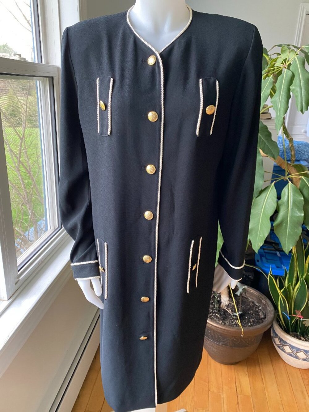 #13 Women's ROUIE Black Button-up Dress
